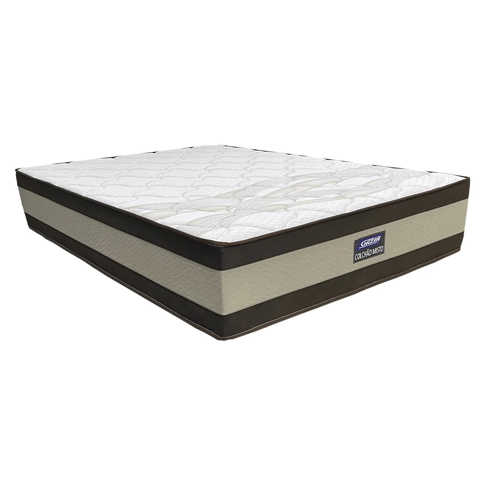 Colchão Queen Size Espuma D40 Gazin Misto Duo Extra 158x198