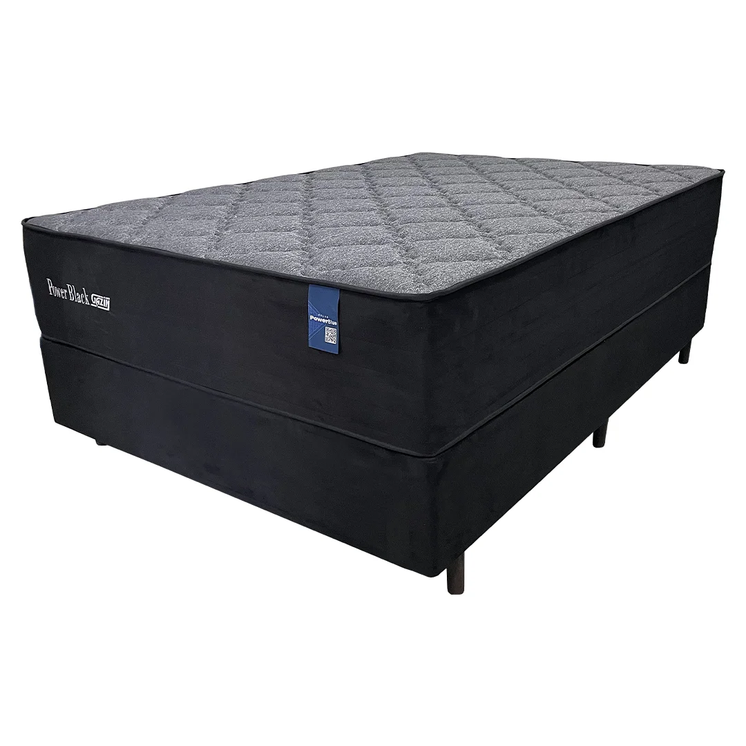 Colchão Cama Box Gazin Molas PowerBlue Casal Power Black 138x188