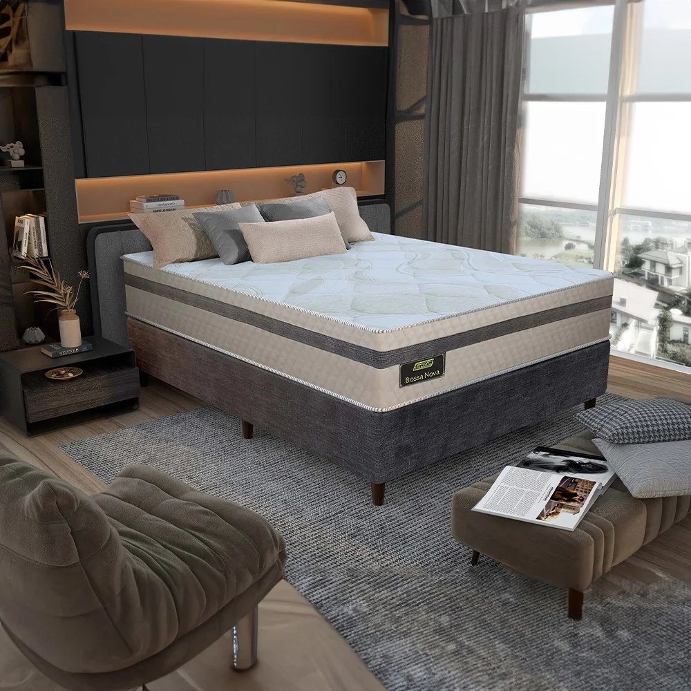 Colchão Cama Box Gazin  Molas BlueWave Casal Bossa Nova 138x188