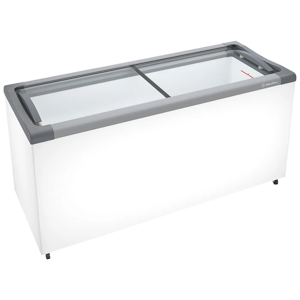 Freezer Metalfrio 505L 2 Portas Horizontal Expositor Degelo Manual NF55SB