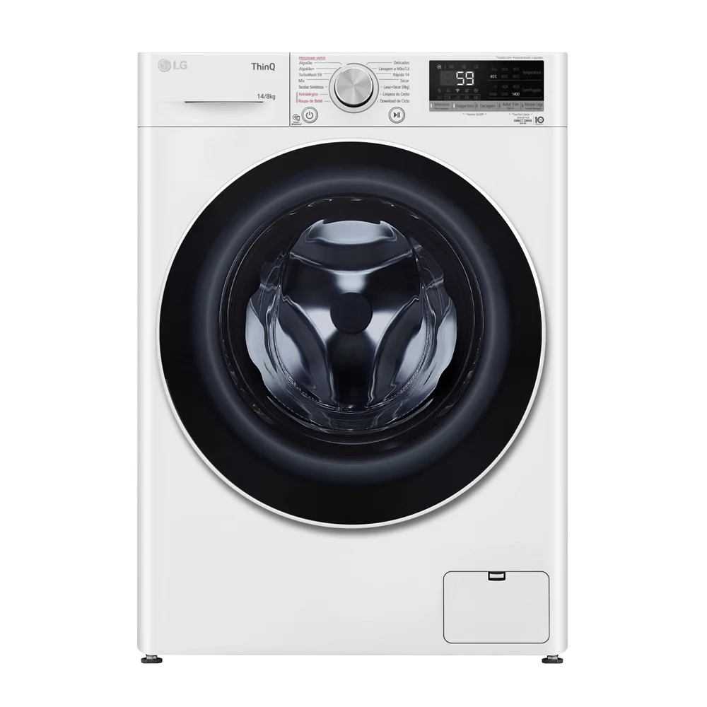 Lava e Seca Smart LG CV4 14kg Com Inteligência Artificial CV5014WC4A