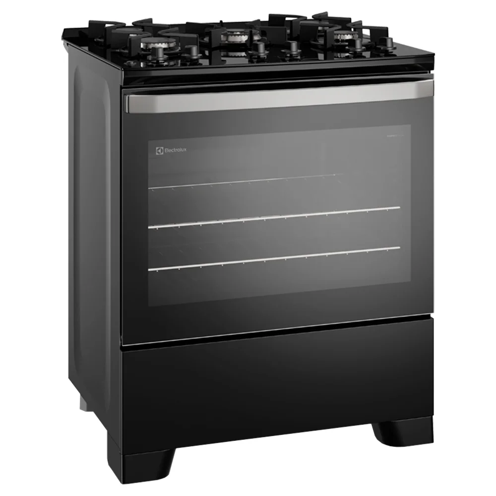 Fogão Electrolux FE5GB 5 Bocas Automático Mesa de Vidro Tripla Chama