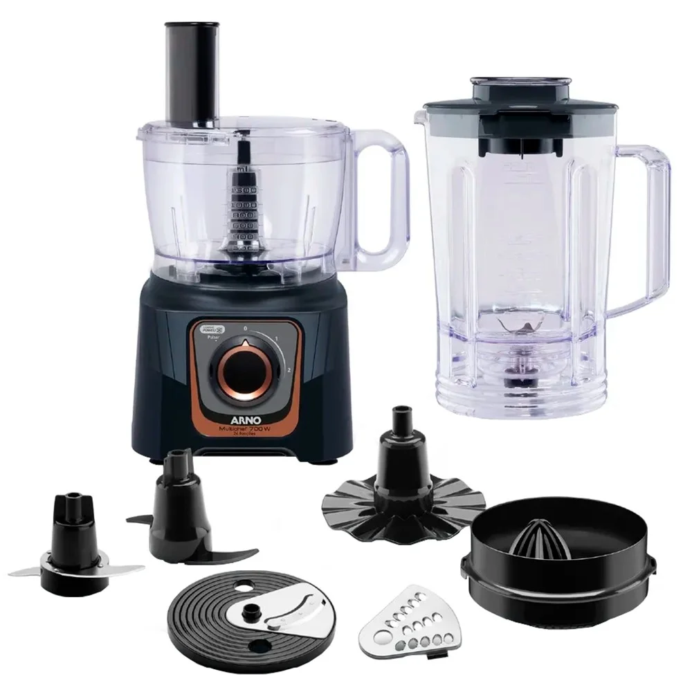 Multiprocessador de Alimentos Arno Multichef 7em1 700W 24 Funções MP72