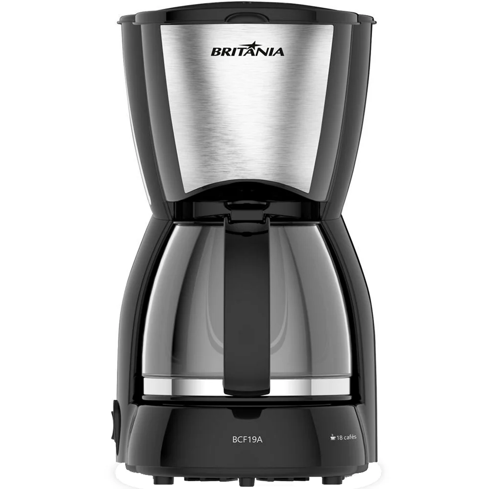 Cafeteira Elétrica Britânia BCF19 18 Xícaras Jarra de Vidro