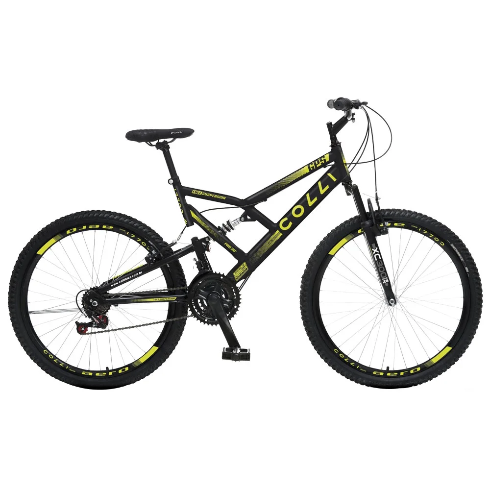 Bicicleta Aro 26 Colli GPS 21 Marchas Freio V-Brake em Aço Carbono
