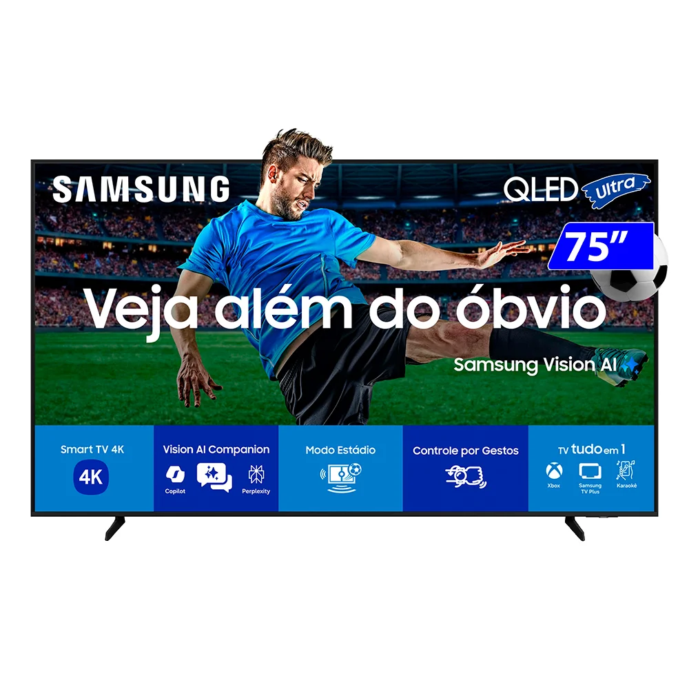Smart TV Samsung Vision AI QLED Ultra 75" 4K QN75Q7FAAGXZD