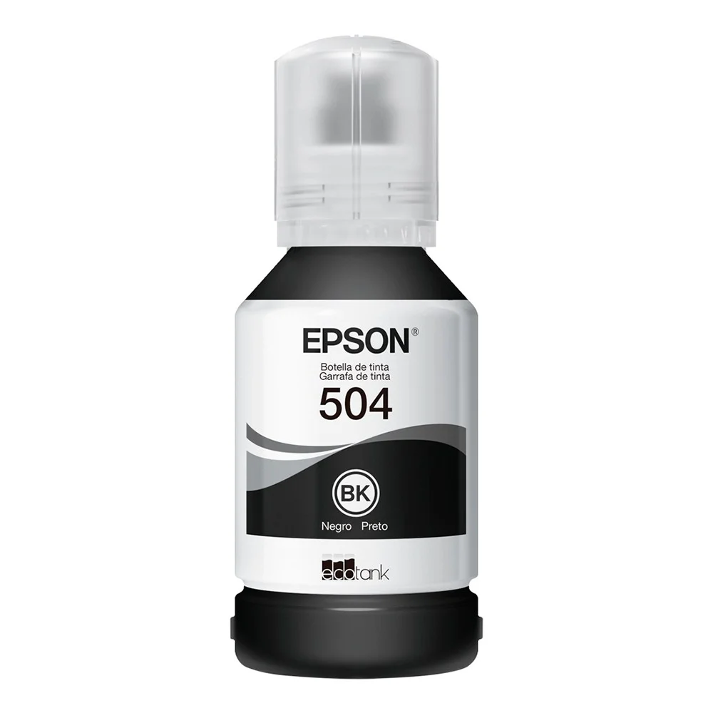 Refil Tanque de Tinta Epson Preto T504 até 7500 Páginas