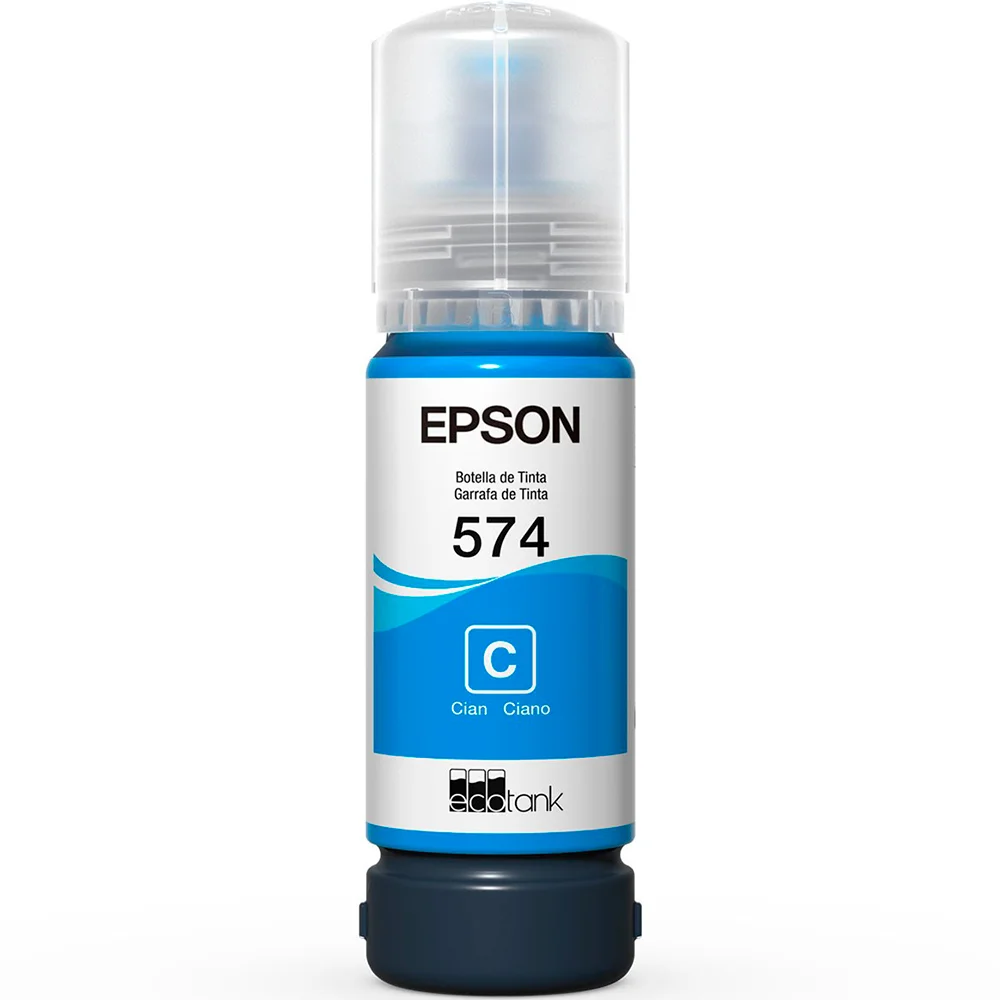 Refil para Tanque de Tinta Epson Ciano 574 até 2.100 Fotografias