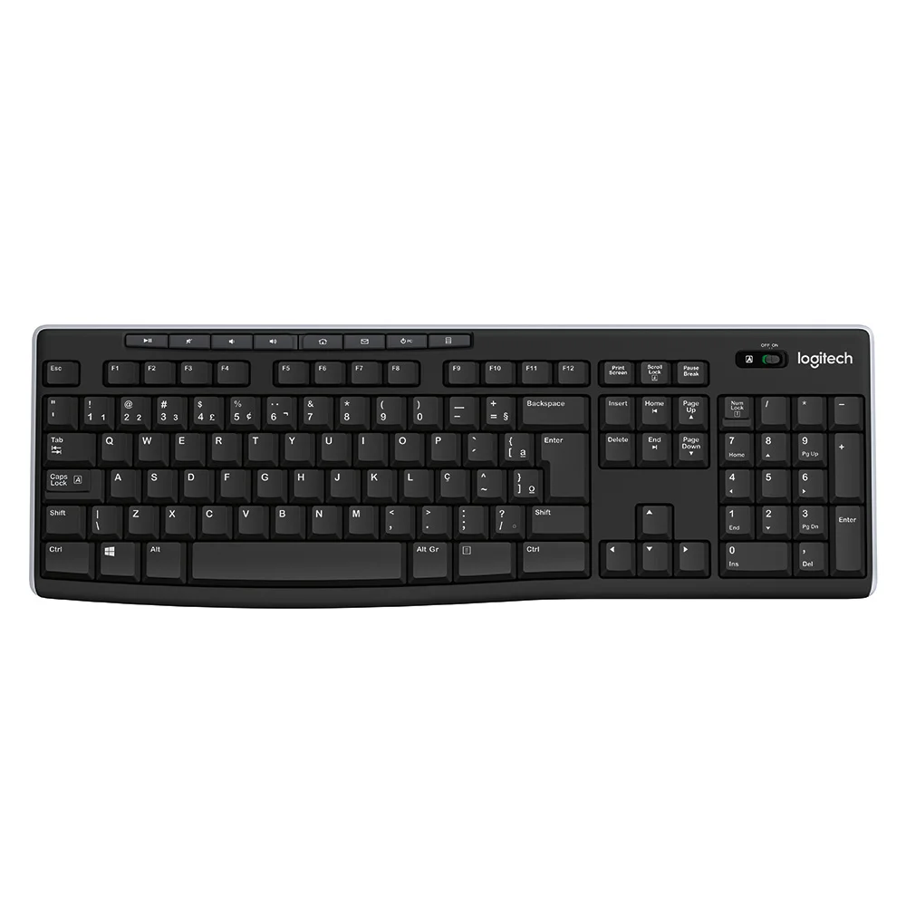 Teclado Logitech K270 Sem Fio Plug And Play ABNT2
