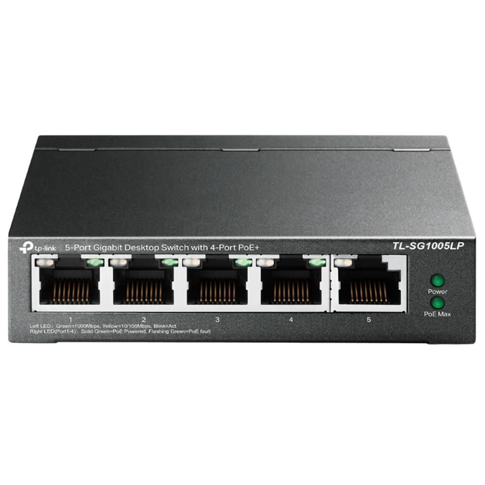 Switch TP-Link Gigabit Profissional 10/100/1000Mbps 5 Portas TL-SG1005LP
