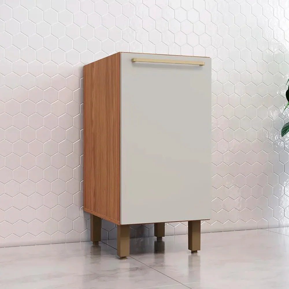 Balcão com Tampo 1 Porta 40cm MDP MDF Requinte Henn