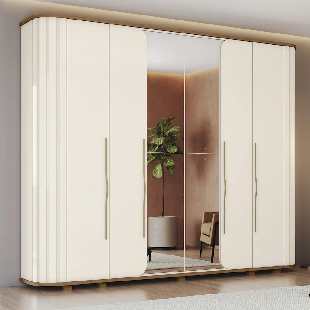 Guarda-Roupa Casal 6 Portas Bater 6 Gavetas Premium Henn Roupeiro