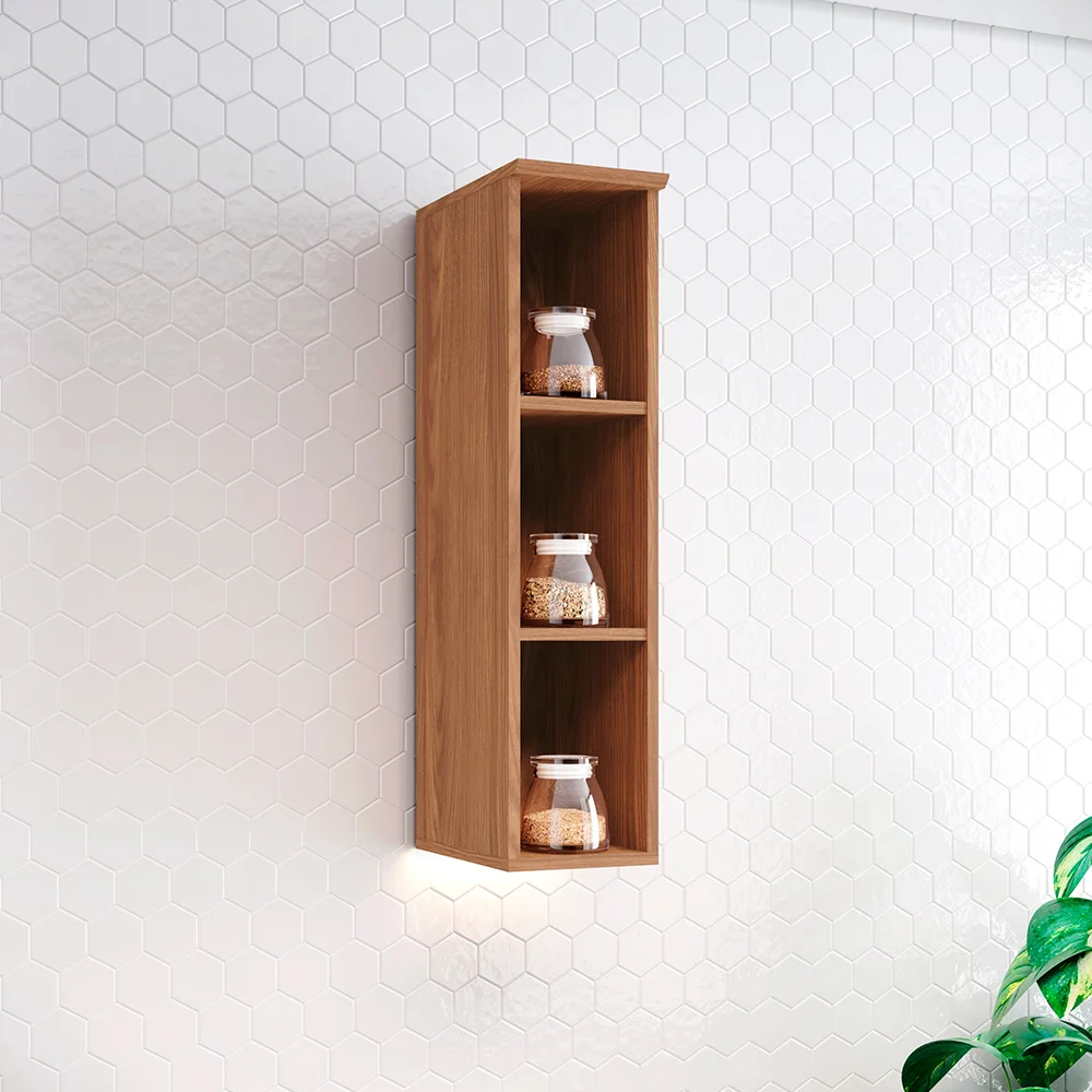 Armário Aéreo 20cm com Nichos MDP MDF Requinte Henn