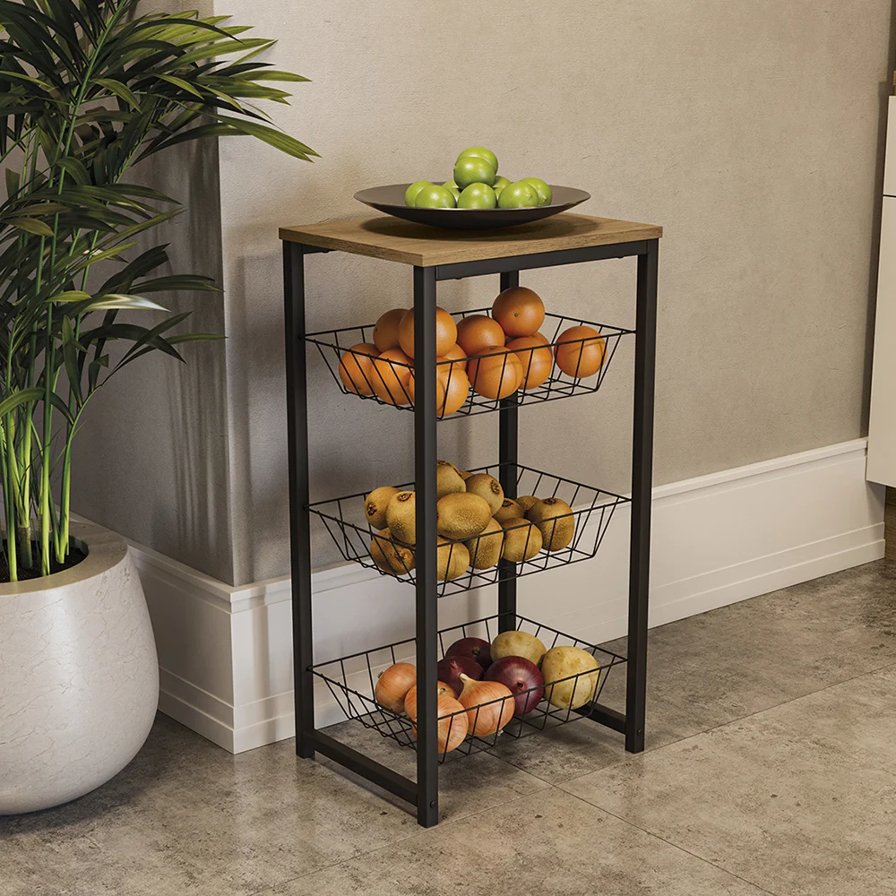 Fruteira Organizadora 40cm 3 cestos LI035 Kappesberg