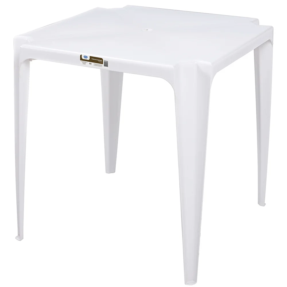 Mesa Quadrada de Plástico Mor Suporta até 30kg
