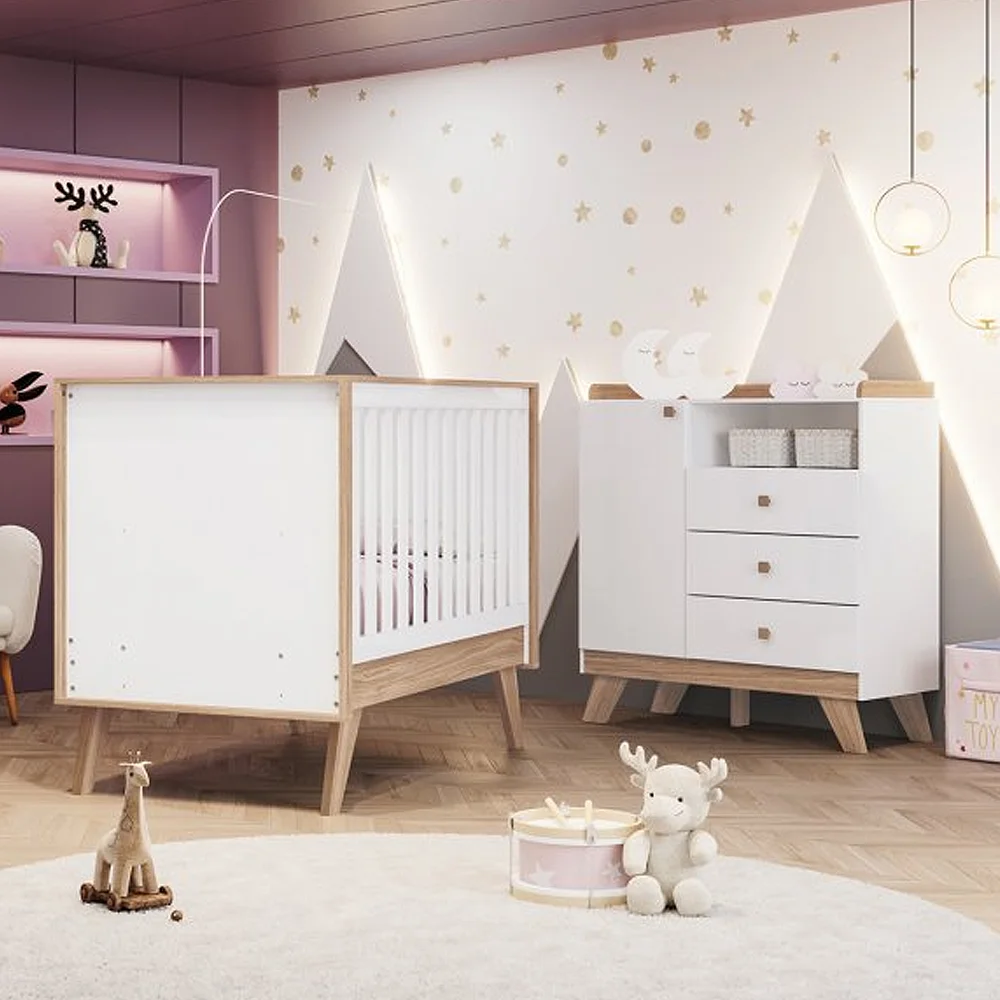 Quarto Infantil 2 Peças MDP MDF Henn Confete