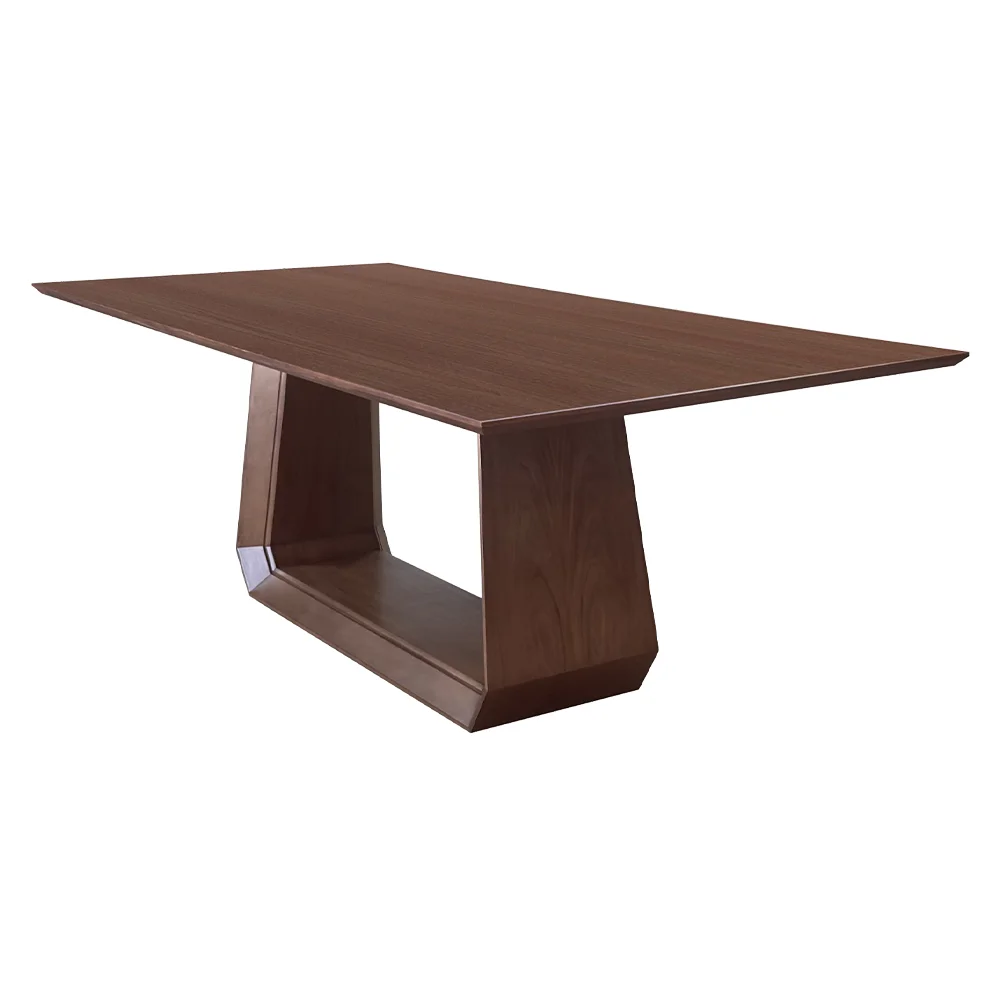 Mesa de Jantar 8 a 10 Lugares Tampo de Madeira Laminada Luna Ceval