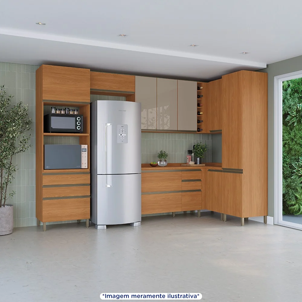 Cozinha Modulada 7 Peças 11 Portas 3 Gavetas Maxxi Kappesberg