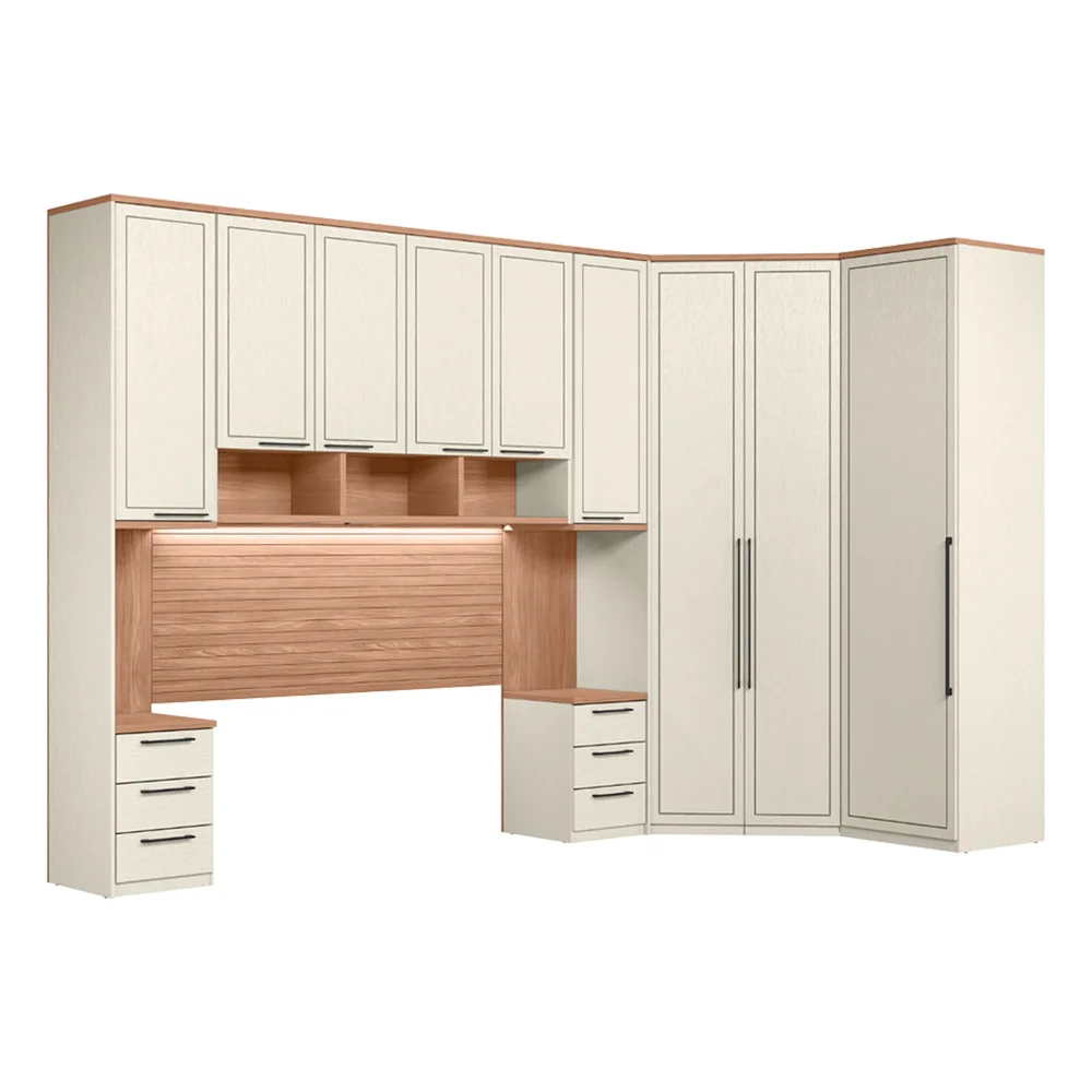 Roupeiro Modulado Santos Andira Doce Vida 6 Peças
