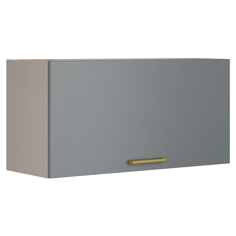 Armário Aéreo 80cm 1 Porta MDF Puxador de Alumínio Essence Itatiaia