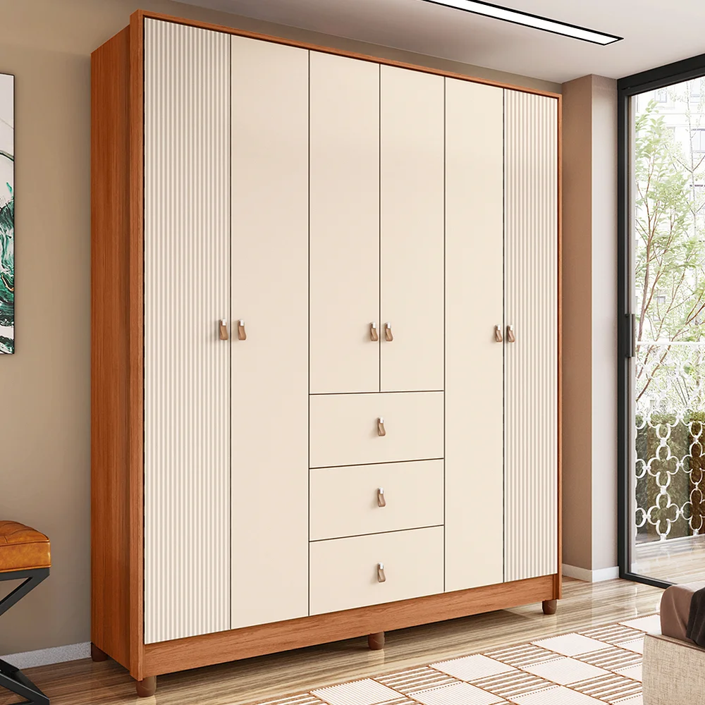 Guarda-Roupa Casal 6 Portas Bater 3 Gavetas Caemmun Intense Roupeiro