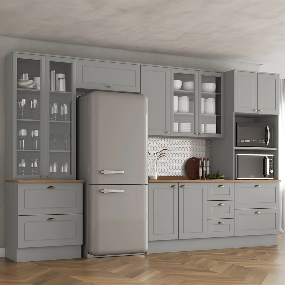 Cozinha Modulada 6 Peças 10 Portas 5 Gavetas Americana Henn
