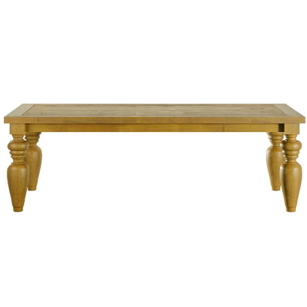 Mesa de Jantar 8 Lugares Rústica Madeira Maciça Flower Artefama