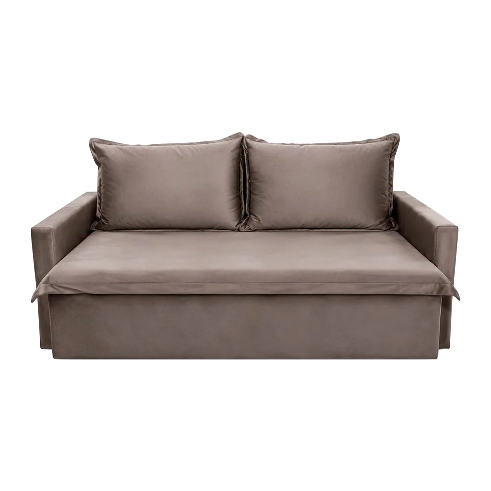 Sofá Fixo 2 Lugares Suede Emily Estofados Campo Grande