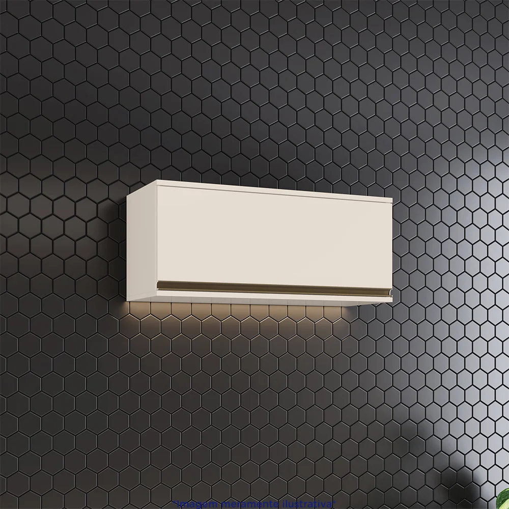 Armário Aéreo 1 Porta Basculante em MDF 80 cm Connect Henn
