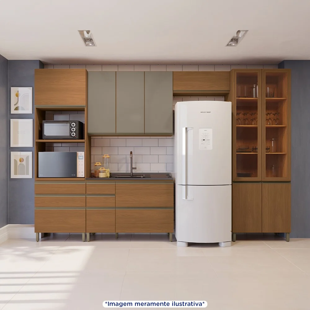 Cozinha Modulada 5 Peças 10 Portas 8 Gavetas Maxxi Kappesberg