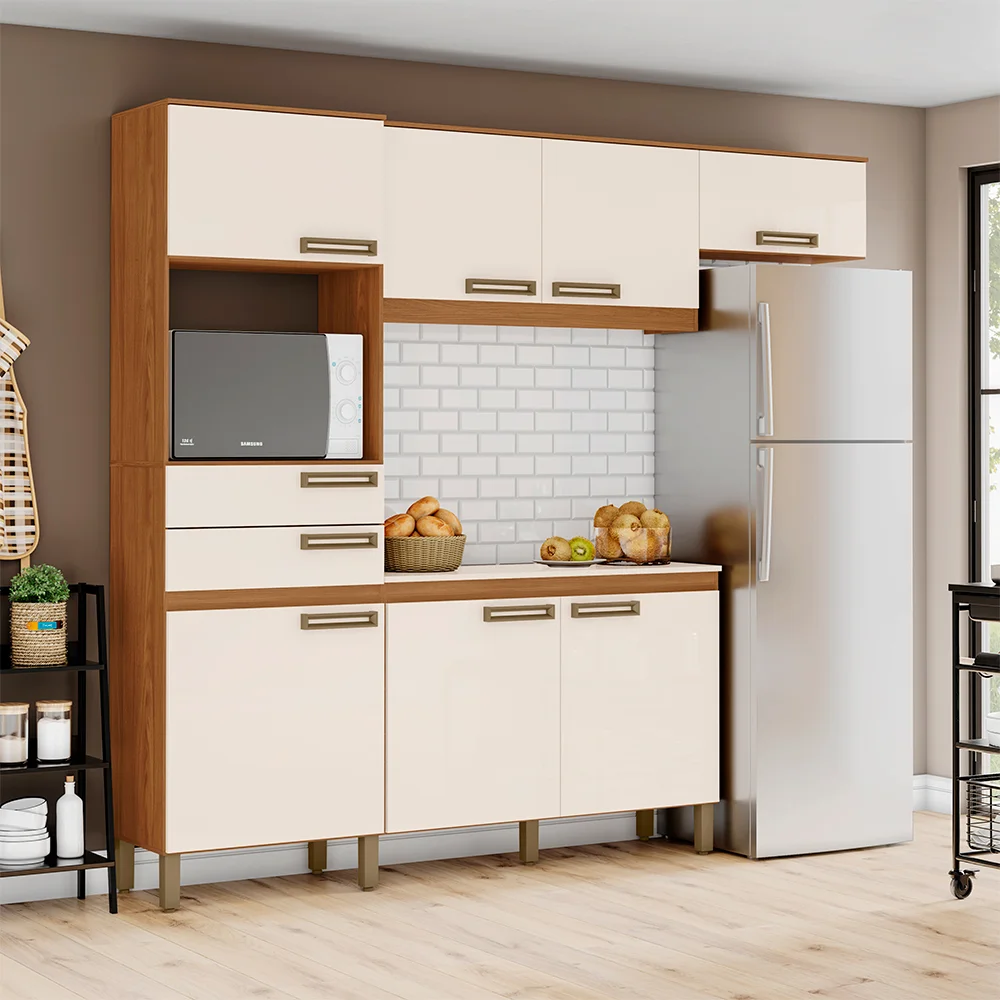 Cozinha Compacta 7 Portas 2 Gavetas B107 Briz