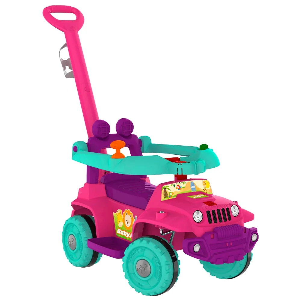 Carro de Passeio a Pedal Infantil com Função Andador Bandeirante Babyjipe