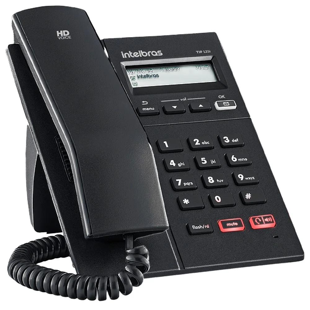 Telefone Intelbras IP TIP125i com Fio
