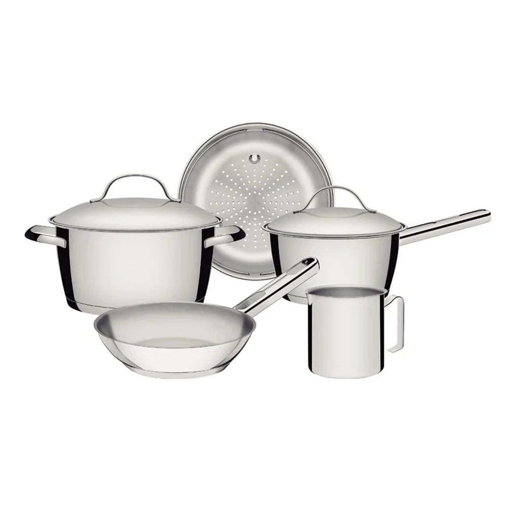 Jogo de Panelas Tramontina Inox Fundo Triplo 5 Peças Allegra