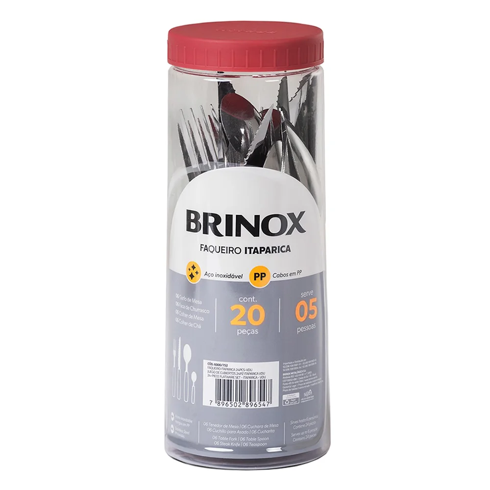 Faqueiro 20 Peças Brinox Aço Inox