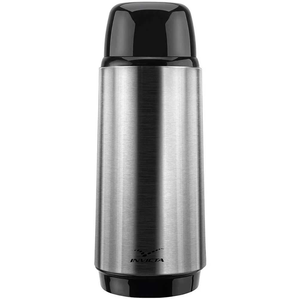 Garrafa Térmica Invicta Singulare 1L Rolha Inox com Ampola de Vidro