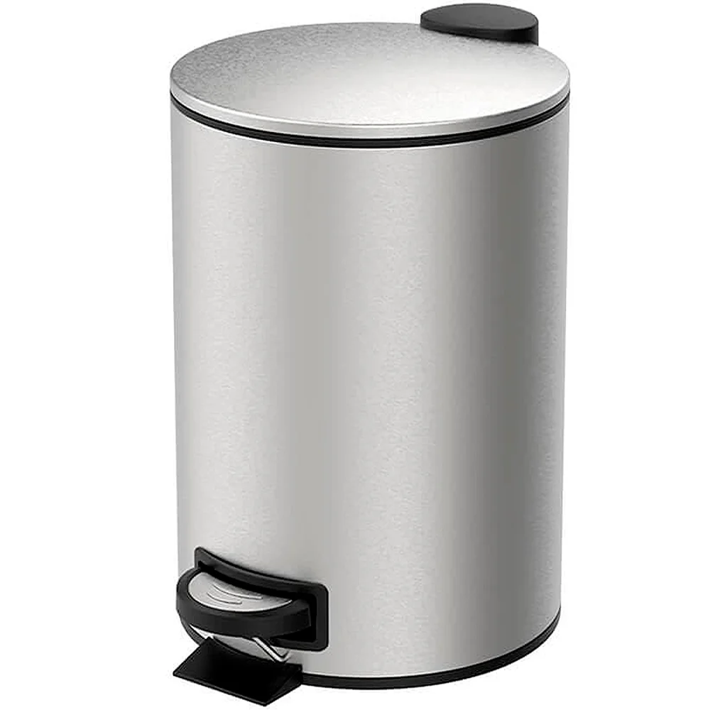 Lixeira 12L Aço Inox Com Pedal e Balde Interno Removível Brinox Spin