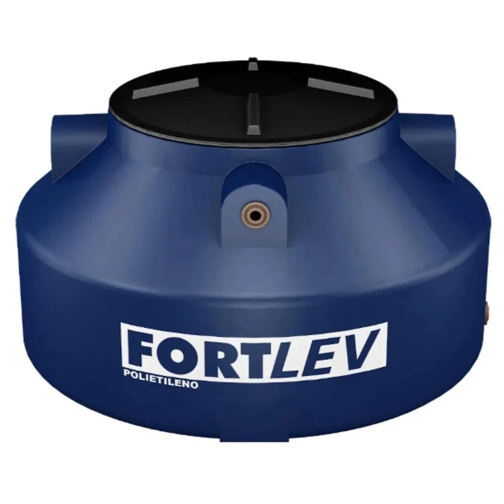 Caixa De Água 310L Polietileno Tampa Rosca Azul Fortlev
