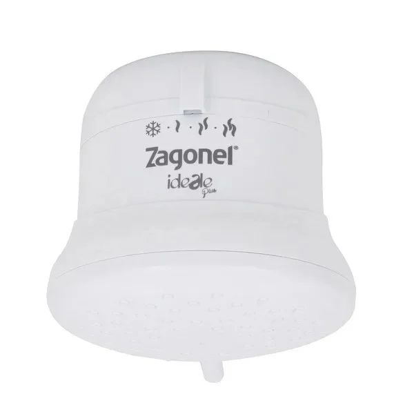 Chuveiro Elétrico Multitemperatura 220V 6800w Branco Redondo Ideale Plus sem Cano Zagonel