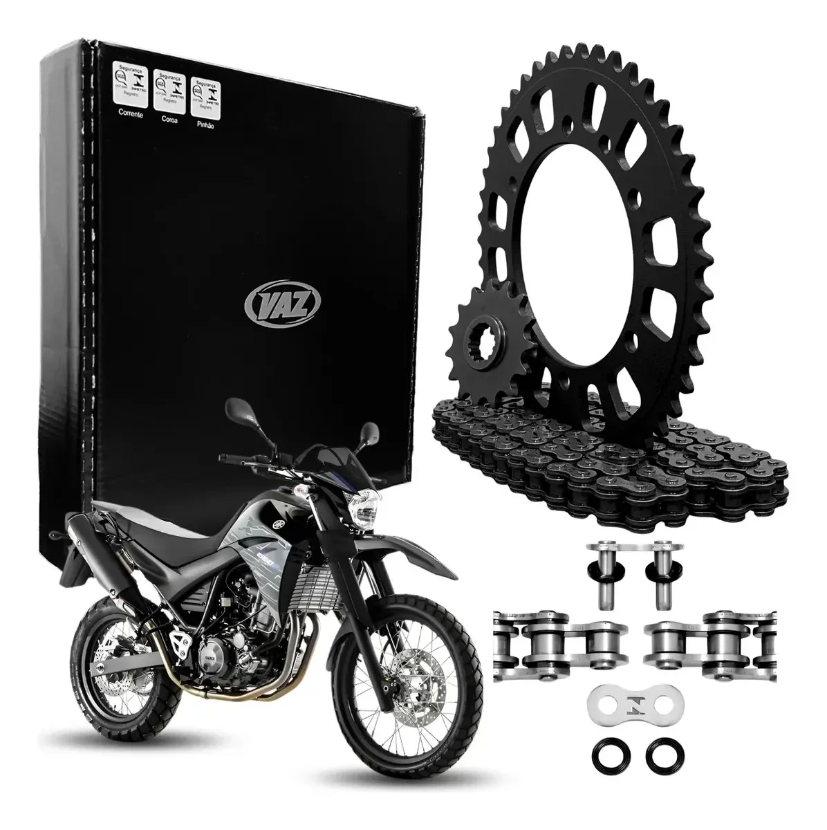 Kit Relação Transmissão Yamaha Xt 660r 2004 A 2018 Vaz