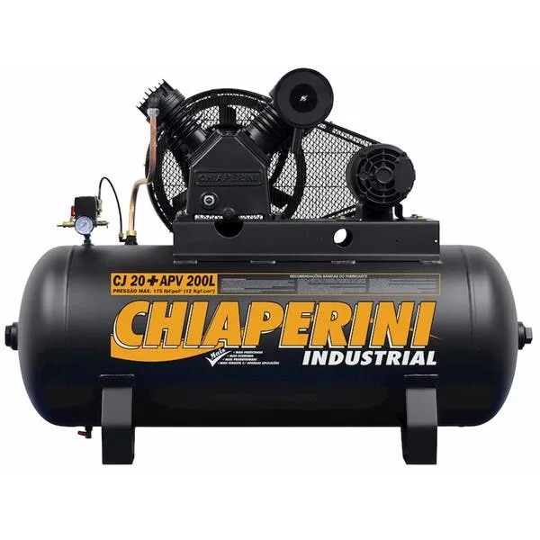 Compressor Chiaperini Cj 20+ Apv 200l 5 Cv Monofásico Ip21