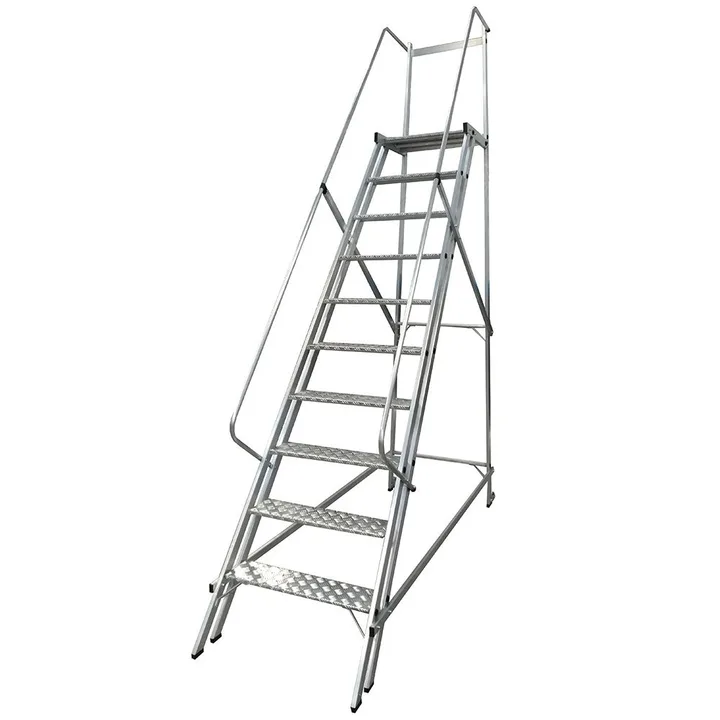 Escada Plataforma Trepadeira 9 Degraus 2,50m ESCALEVE-TRE-250-2R