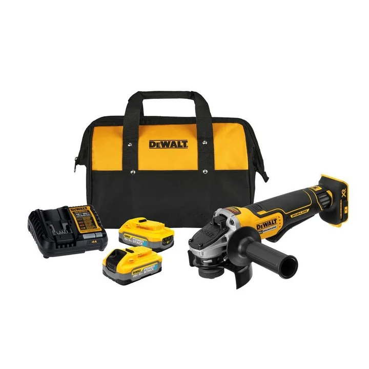 Esmerilhadeira Angular 4-1/2 - 5 Pol. Brushless 20v MAX com 2 Baterias 5Ah Carregador e Bolsa DEWALT-DCG413H2-BR