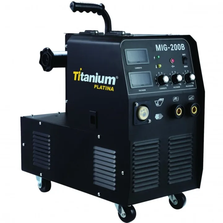 Máquina de Solda 3 em 1 MIG/TIG/MMA Monofásico Titanium do Brasil Preto
