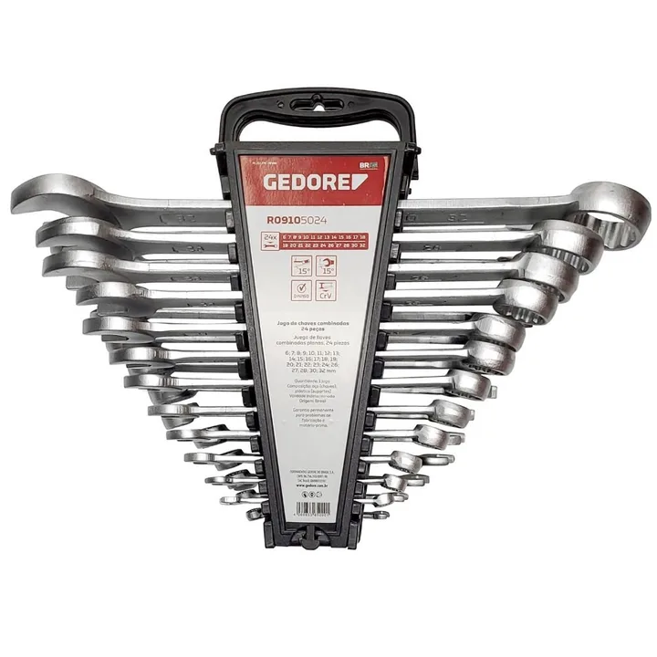 Jogo de Chave Combinada de 6-22mm com 12 Peças GEDORE RED-R09105112