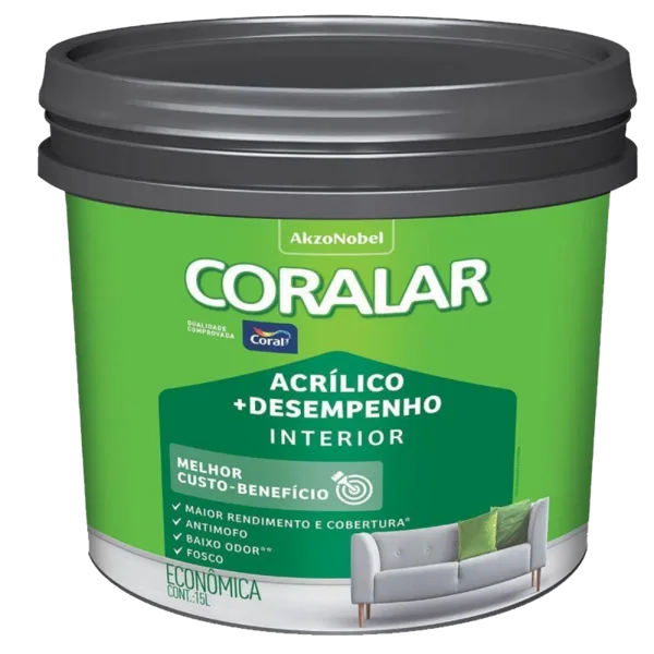 Tinta Acrílica Coral Coralar Desempenho 15l Branco