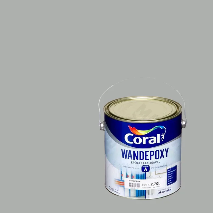 Tinta Esmalte Sintético Base Solvente Wandepoxy Brilhante Platina 2,7L Coral