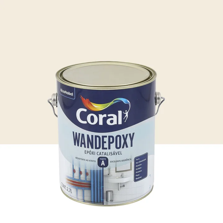 Tinta Esmalte Sintético Base Solvente Wandepoxy Brilhante Branco 2,7L Coral