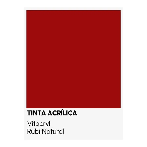 Tinta Emborrachada Acetinada Vermelhos - Rubi Natural - 3 6 Lts