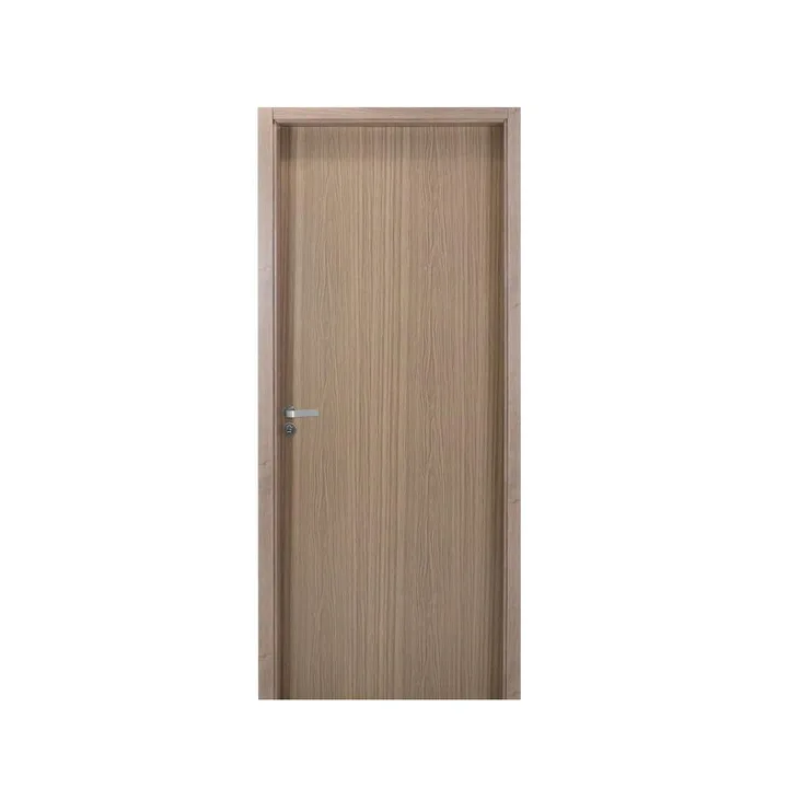 Kit Porta de Madeira Lisa 215x84cm com Batente de MDF Ultra 12cm Melamínico MGM Carvalho Alpha